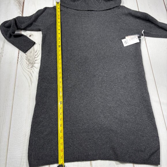 NEW Candies Junior's XL Sweater Dress Long Tunic Cowl Neck Charcoal Gray NWT - Picture 14 of 16